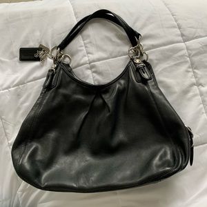 Coach Black Leather Satchel Bag